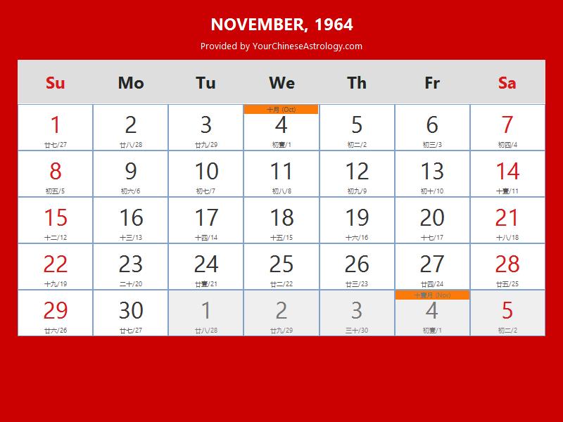 chinese-calendar-november-1964-lunar-dates-auspicious-dates-and-times
