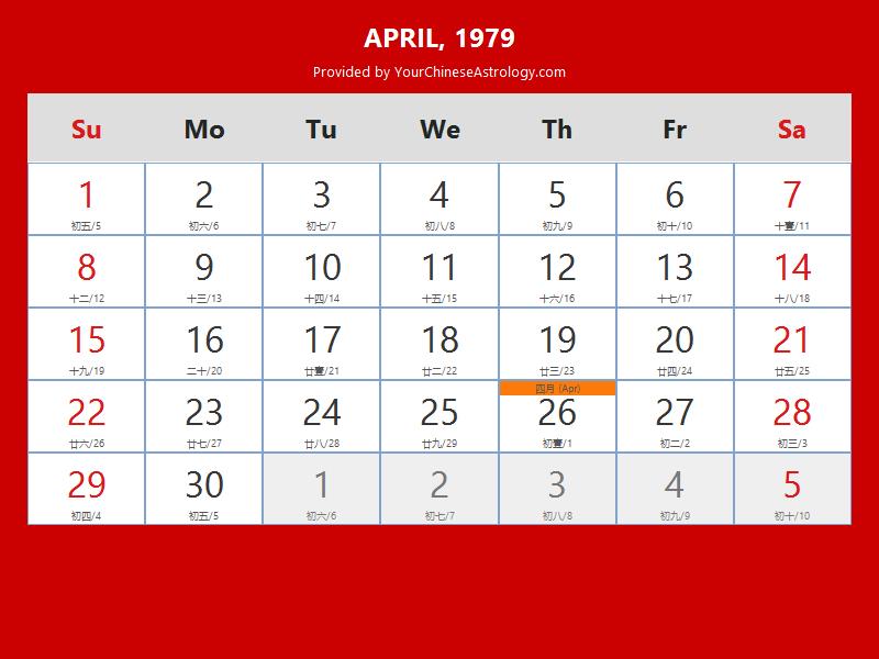 chinese new year of 1979