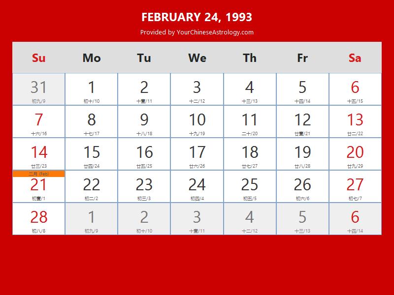 Chinese Calendar Feb 24, 1993: Auspicious Things to Do and Hours, Bazi chinese-calendar-feb-24-1993-auspicious-things-to-do-and-hours-bazi